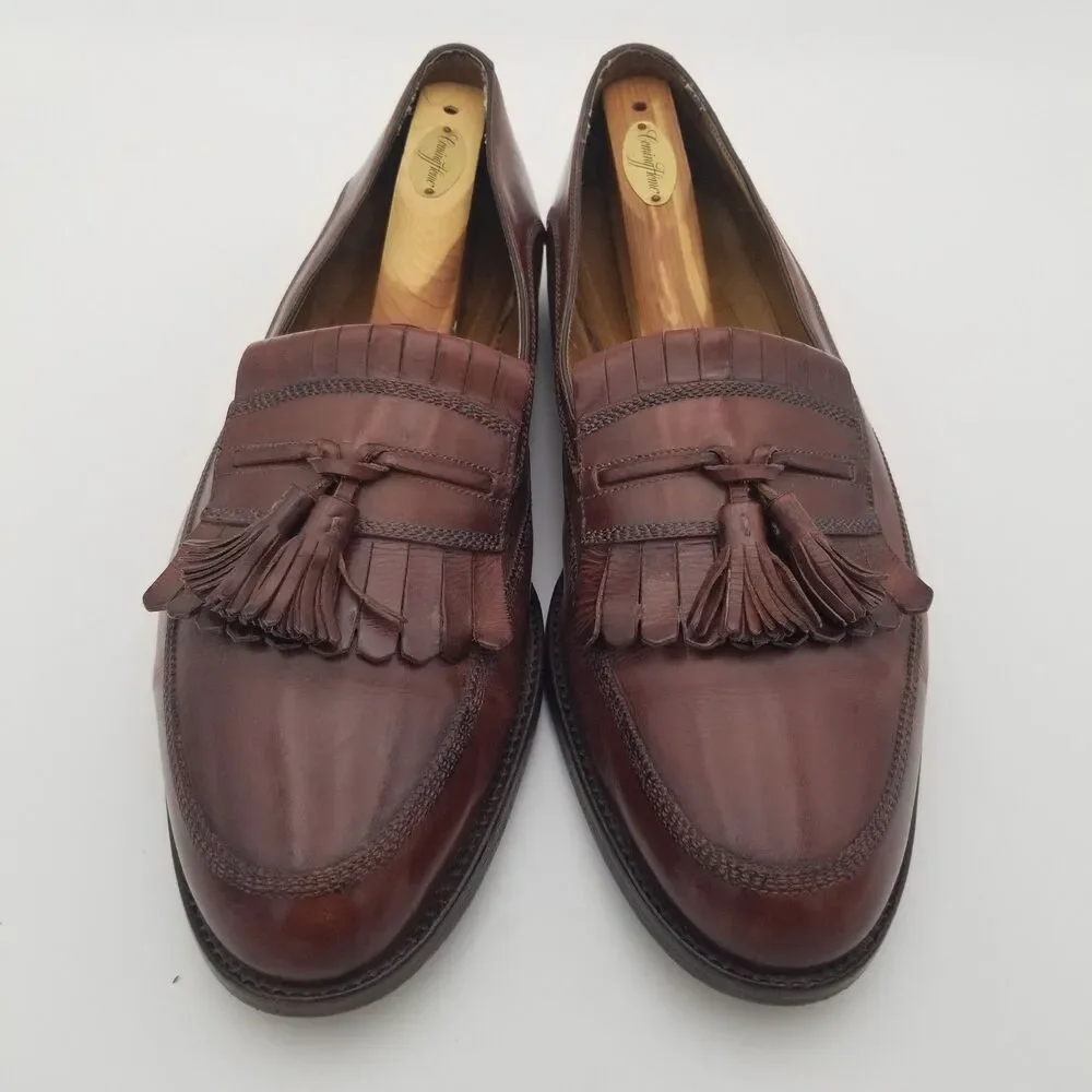 Cole Haan Bragano Brown Leather Tasseled Kiltie Men Sz 13 D Dress Shoes Italy